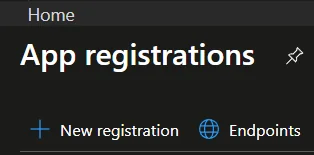 Click New registration button in Azure Portal